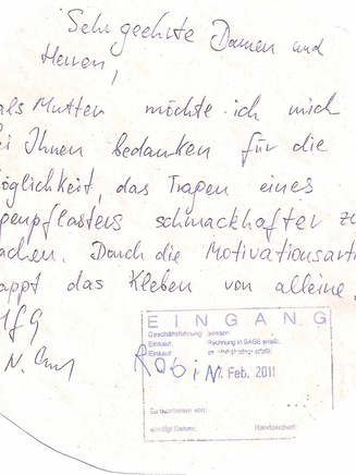 Brief von Robin